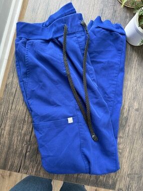 Womens Blue Drawstring Jogger Pants